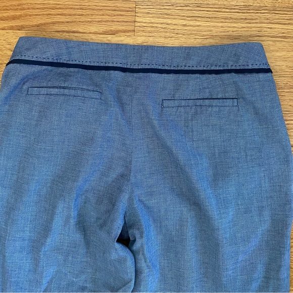 Merona Pants Women’s 12 Heather Blue Stitch detail Pockets Trouser Dress Pant - Picture 8 of 12